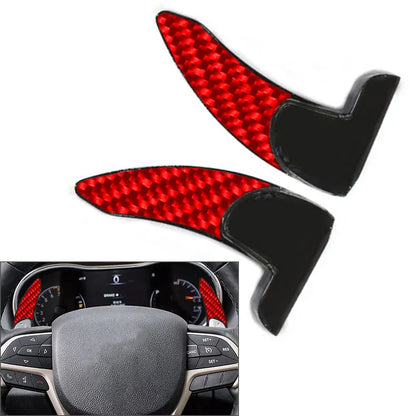 2X Red Steering Wheel Shift Paddle Extensions for Jeep Dodge Chrysler