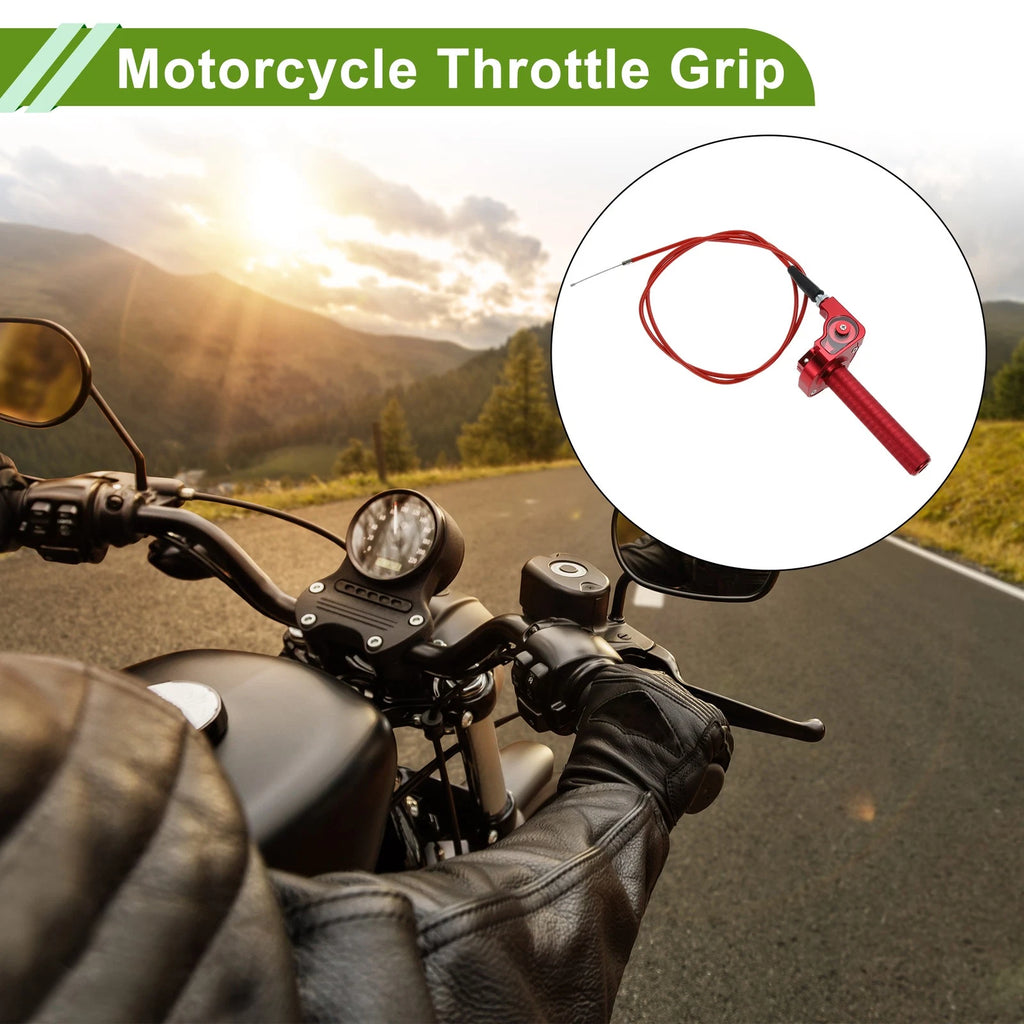 22mm Throttle Grip Replacement for Mini Bike Pit Bike 49CC–125CC Red