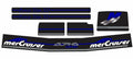 Complete Blue Alpha One Gen 2 Sticker Set for Mercruiser (All Years)
