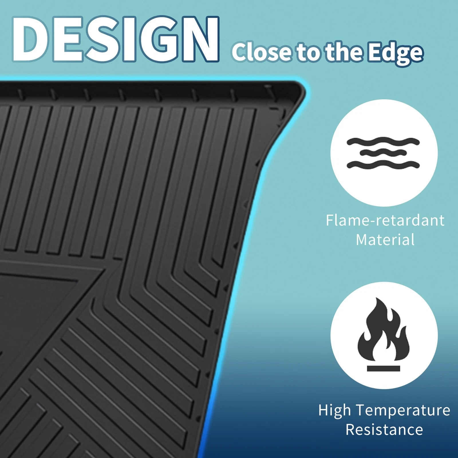 Cargo Liner Rear Trunk Mat TPE Flat Face for Ford Edge (2009–2014)