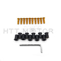 10pcs Windshield Bolt Kit for Motorcycle (Well Nuts, Gold)