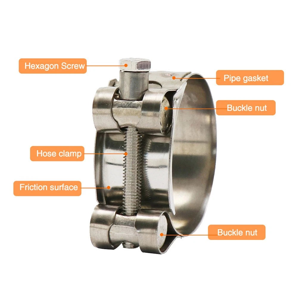 Exhaust Muffler Pipe Clamp for Universal Motorcycles (26-28mm)
