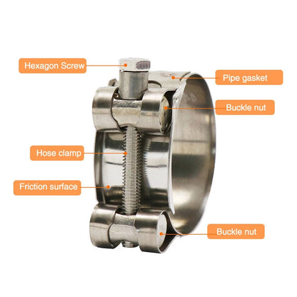 Exhaust Muffler Pipe Clamp for Universal Motorcycles (26-28mm)