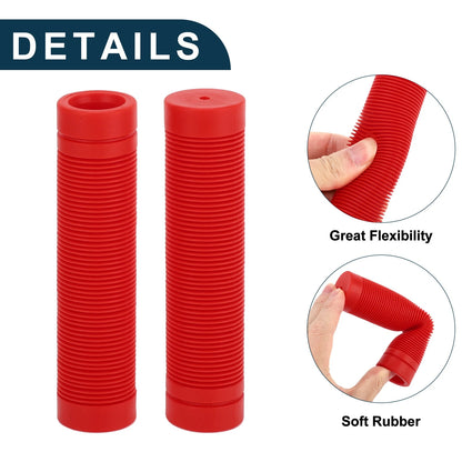 Bike Handlebar Grips Non Slip 125mm for Universal Cycling 1 Pair (Red)