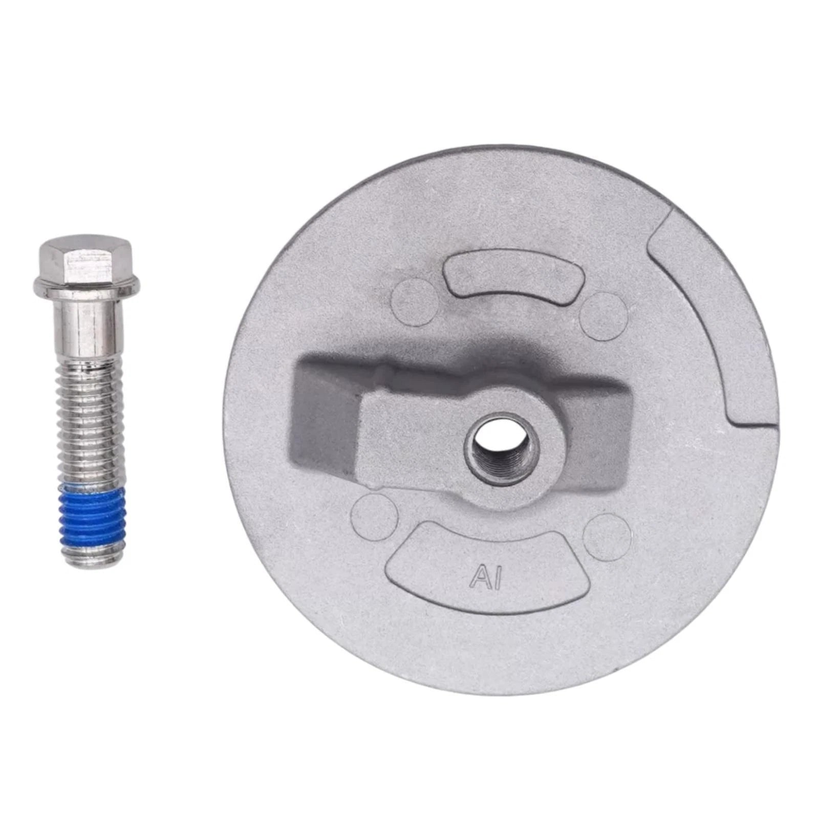MerCruiser 76214Q5 Mariner Alpha Bravo 3-1/2" Flat Trim Tab THREADED Zinc Anode
