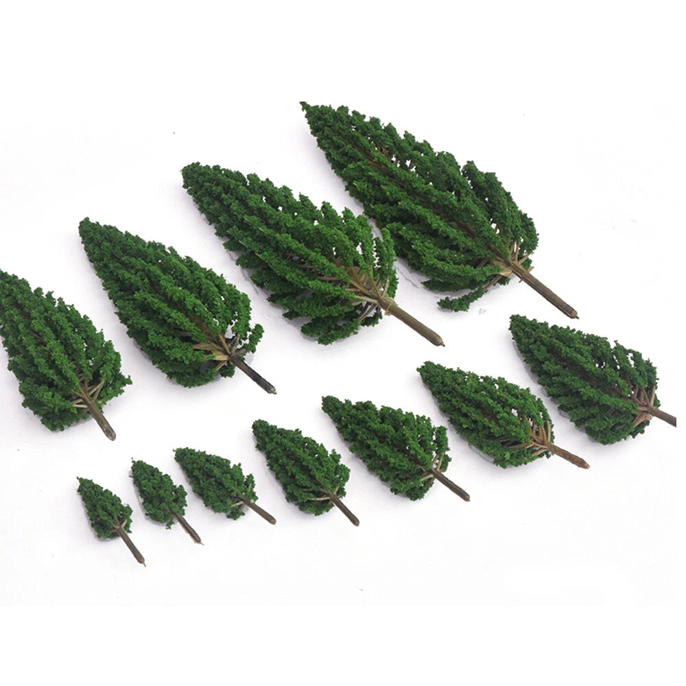 20pcs Model Trees for Train Railroad Park Scenery Miniature Decor