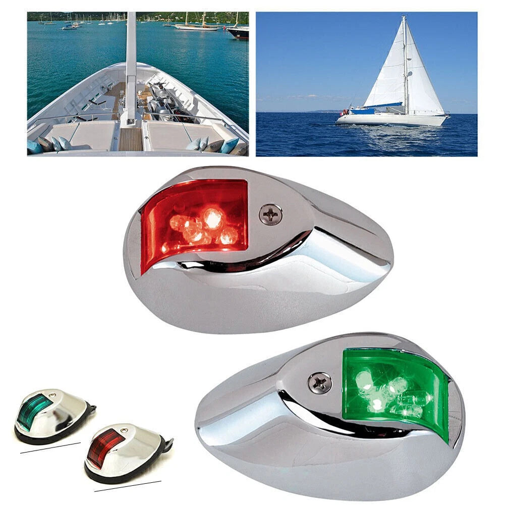 Boat Navigation Side Light for 12V Vertical Mount (Red Green)