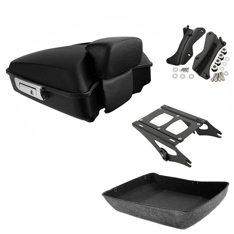 Matte Trunk Backrest Mount Docking Kit for Harley Touring Road Glide (2014–2026)