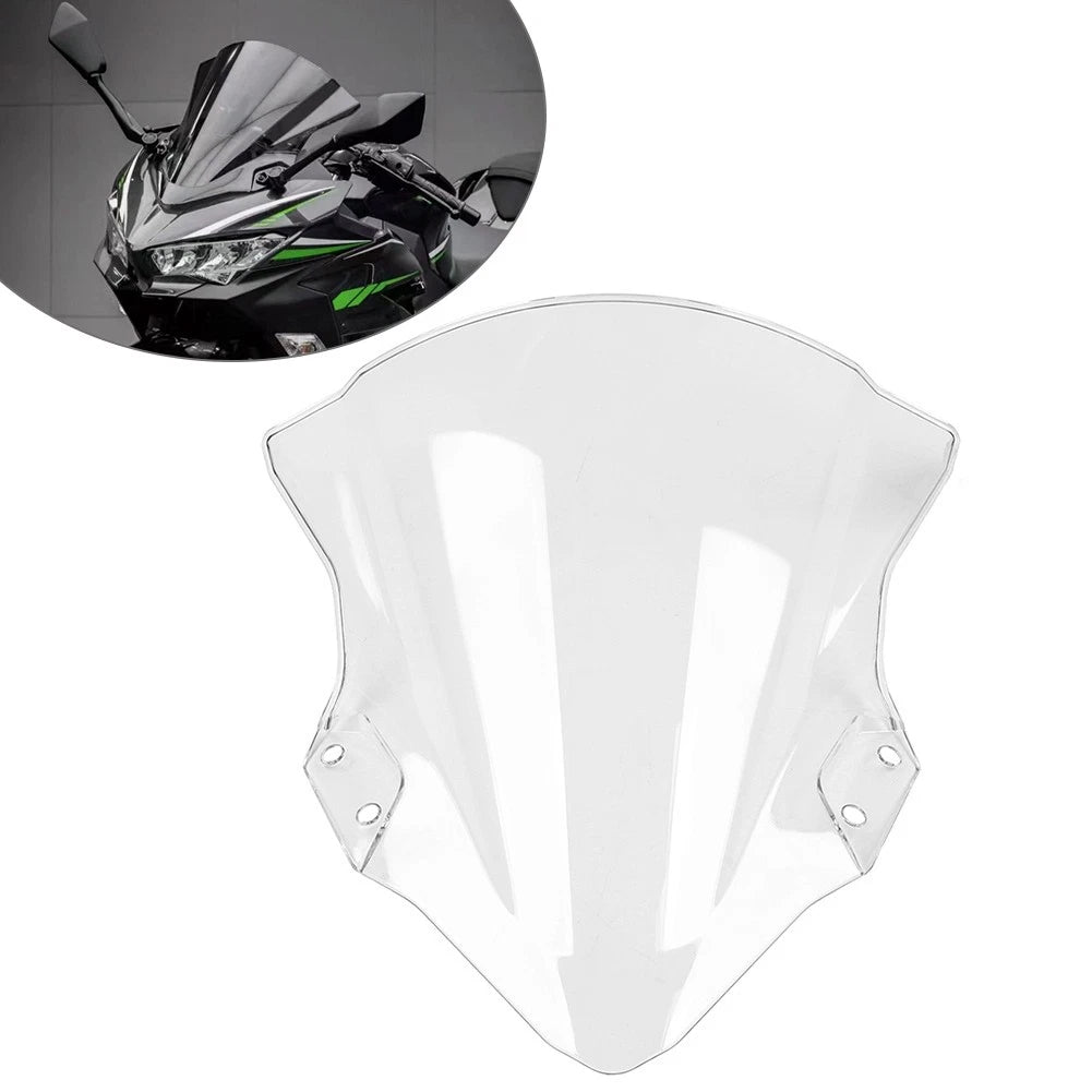 Front Windscreen Windshield Wind Deflector For Kawasaki EX400R Ninja 18-22