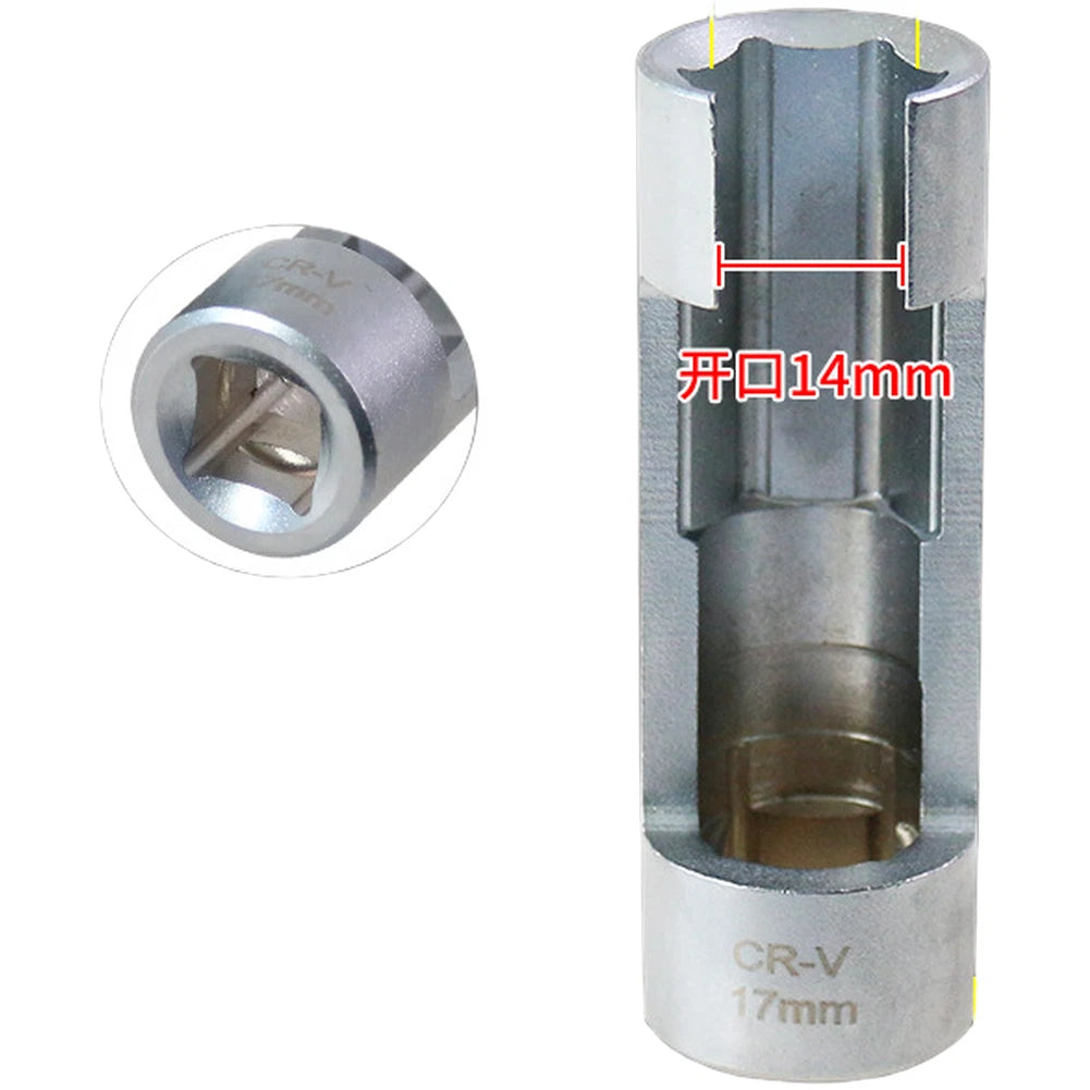 Oxygen Sensor Wrench Tool Set 17mm & 19mm for Fuel Line Union Nut Removal