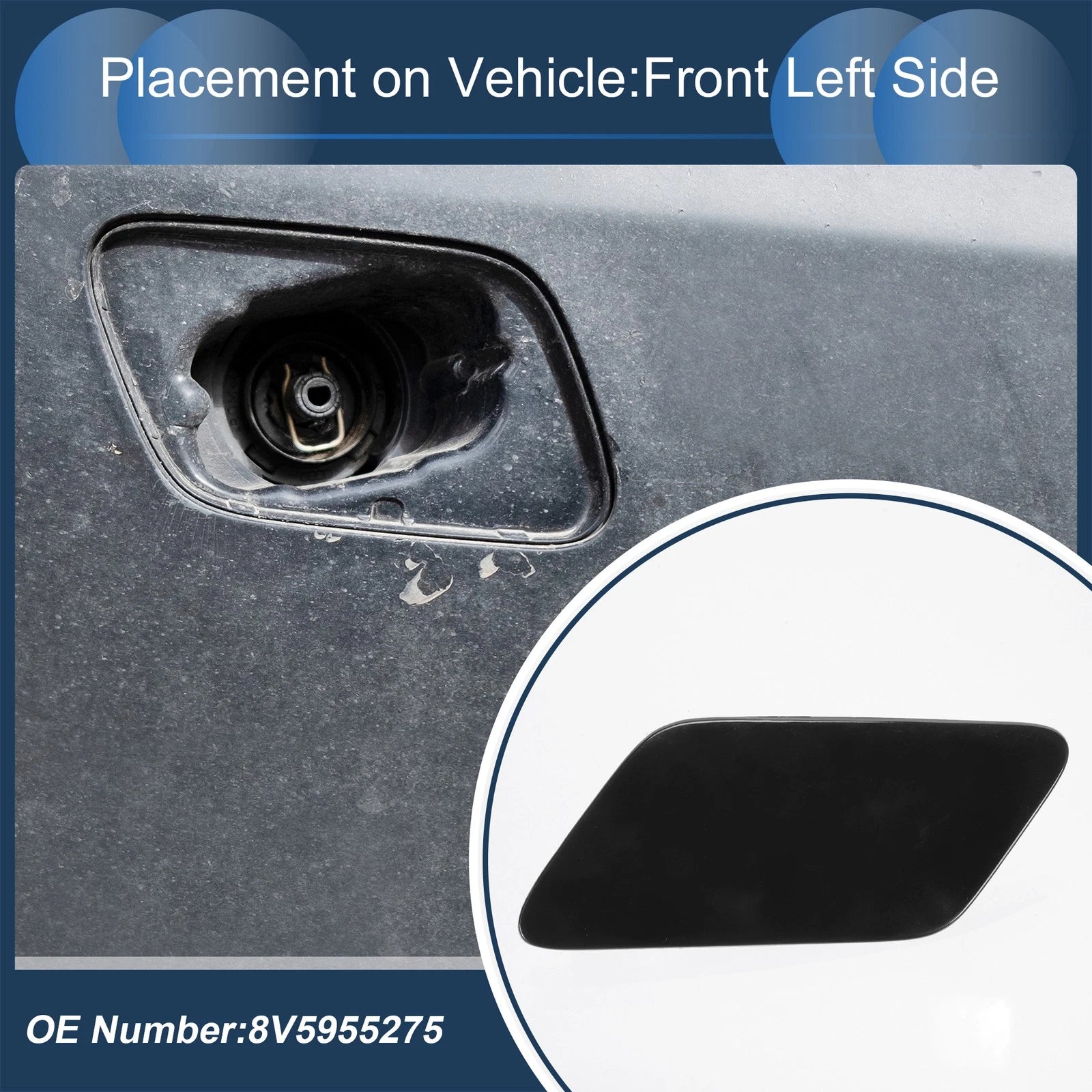 Front Left Washer Nozzle Cover Cap for Audi A3 8V (2013–2016)