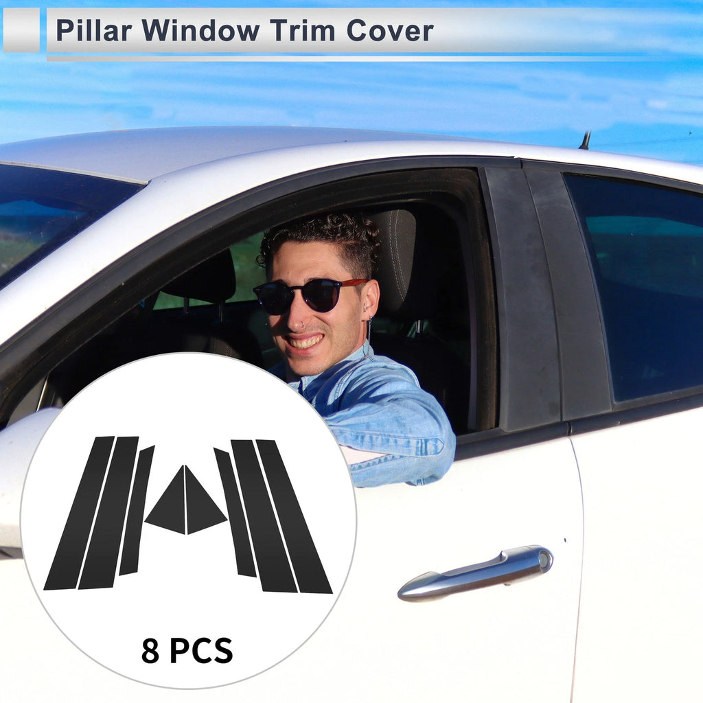 8 Pcs Door Pillar Window Trim Replacement for Mazda CX7 (2013–2014)