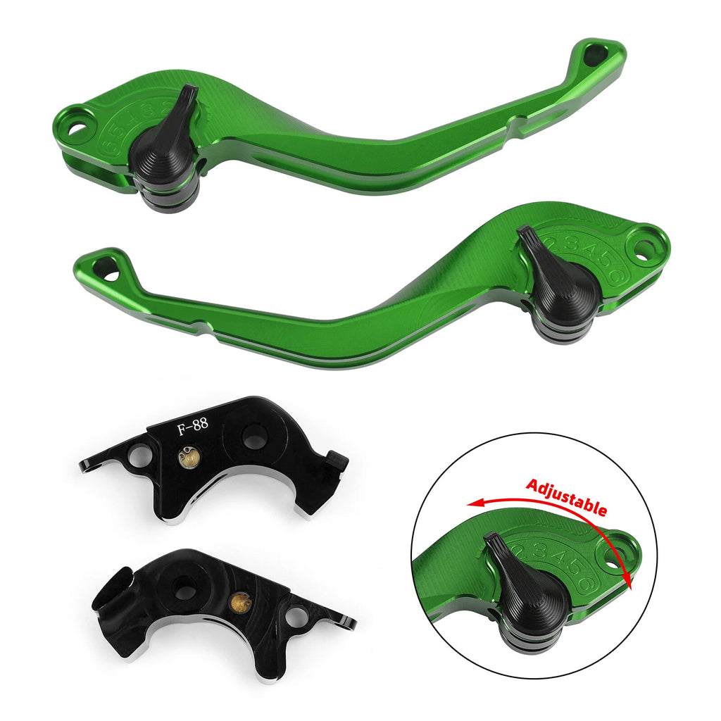 CNC Short Clutch Brake Lever for Kawasaki ZX1400 ZX14R ZZR1400 GTR1400 (2006–2023)