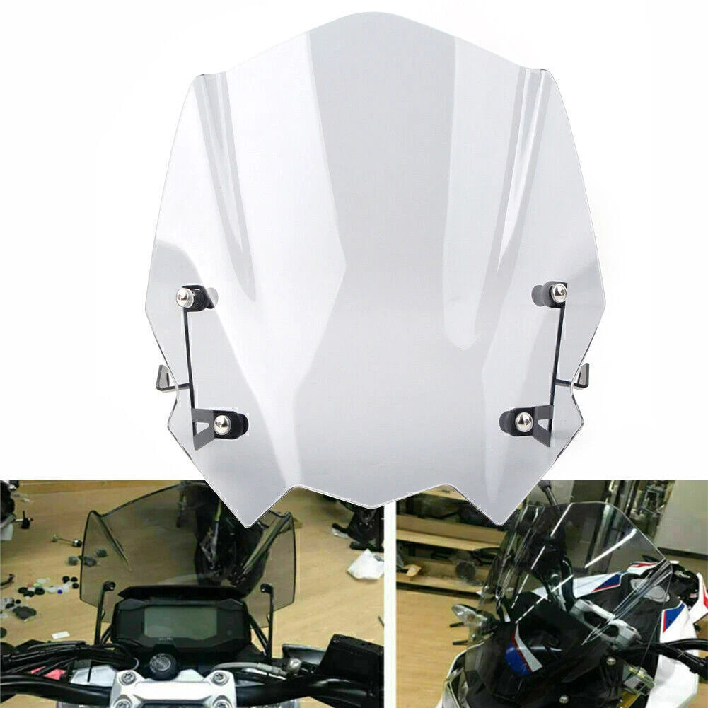 Front ABS Plastic Windshield for BMW G310R (2016–2021) Light Grey