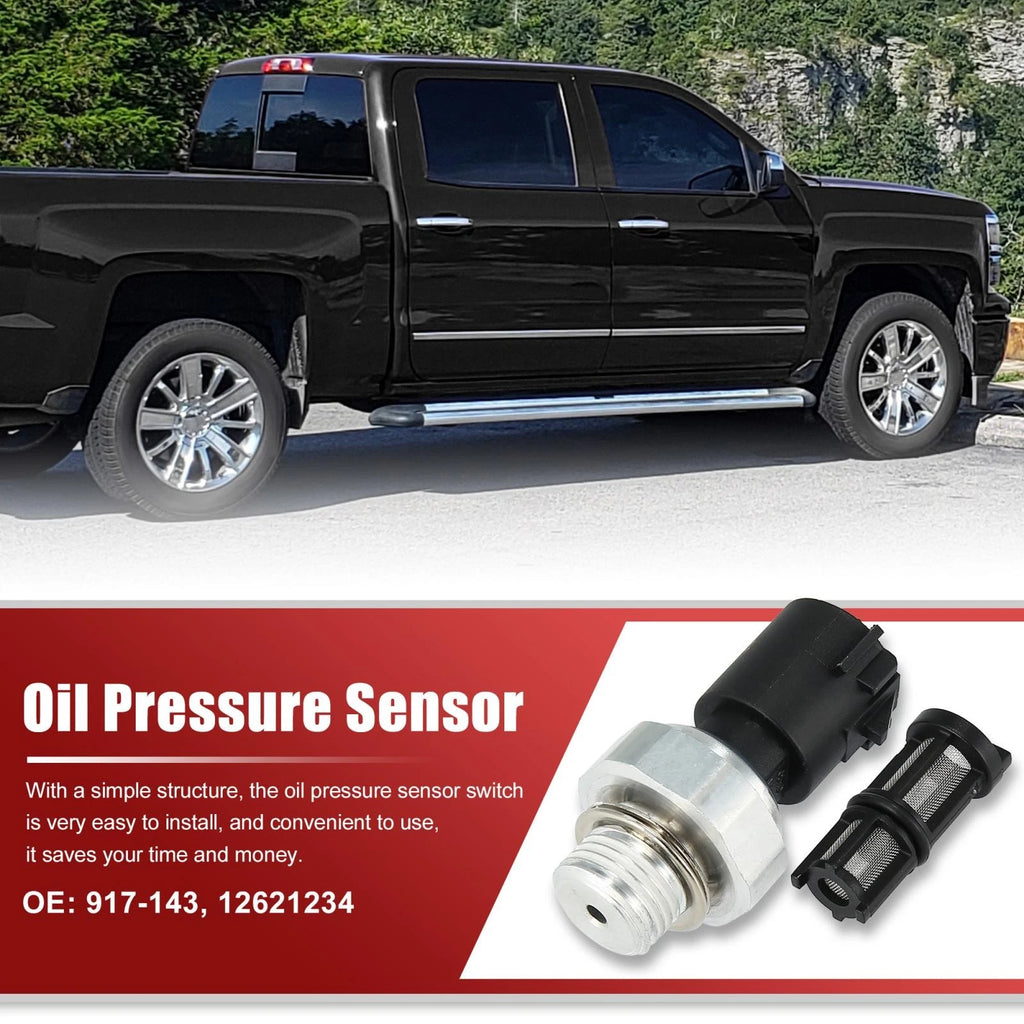 Oil Pressure Sensor Kit with Filter for GMC Sierra Silverado (2007–2016)