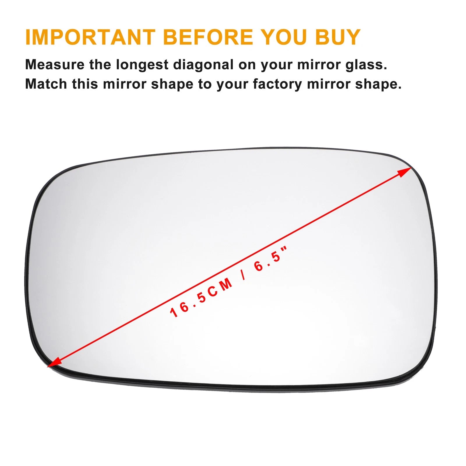 Left Side White Mirror Glass w/ Back for Renault Laguna (2001–2007)