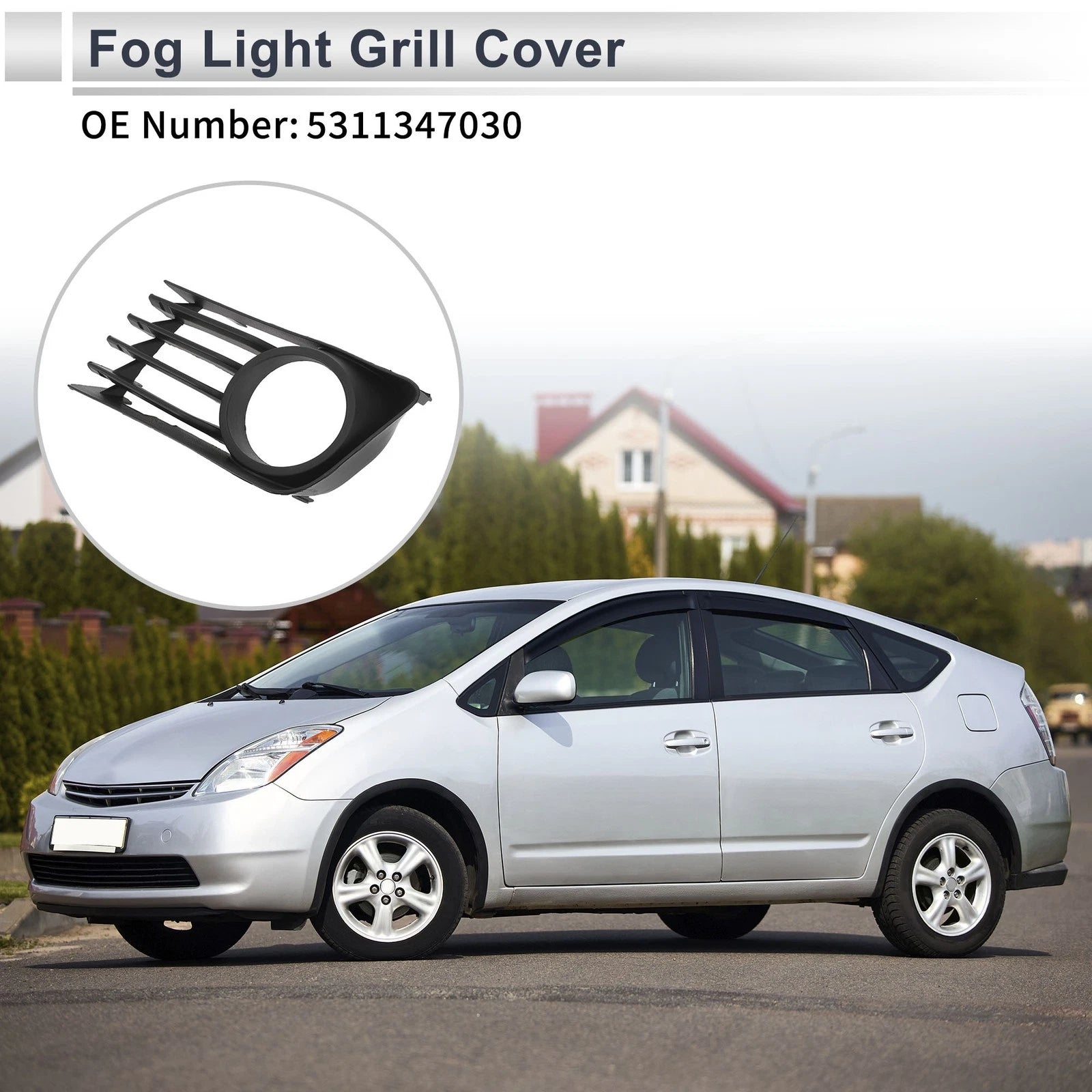 1 Pc Front Right Fog Light Grill Replacement for Toyota Prius (2004–2009)