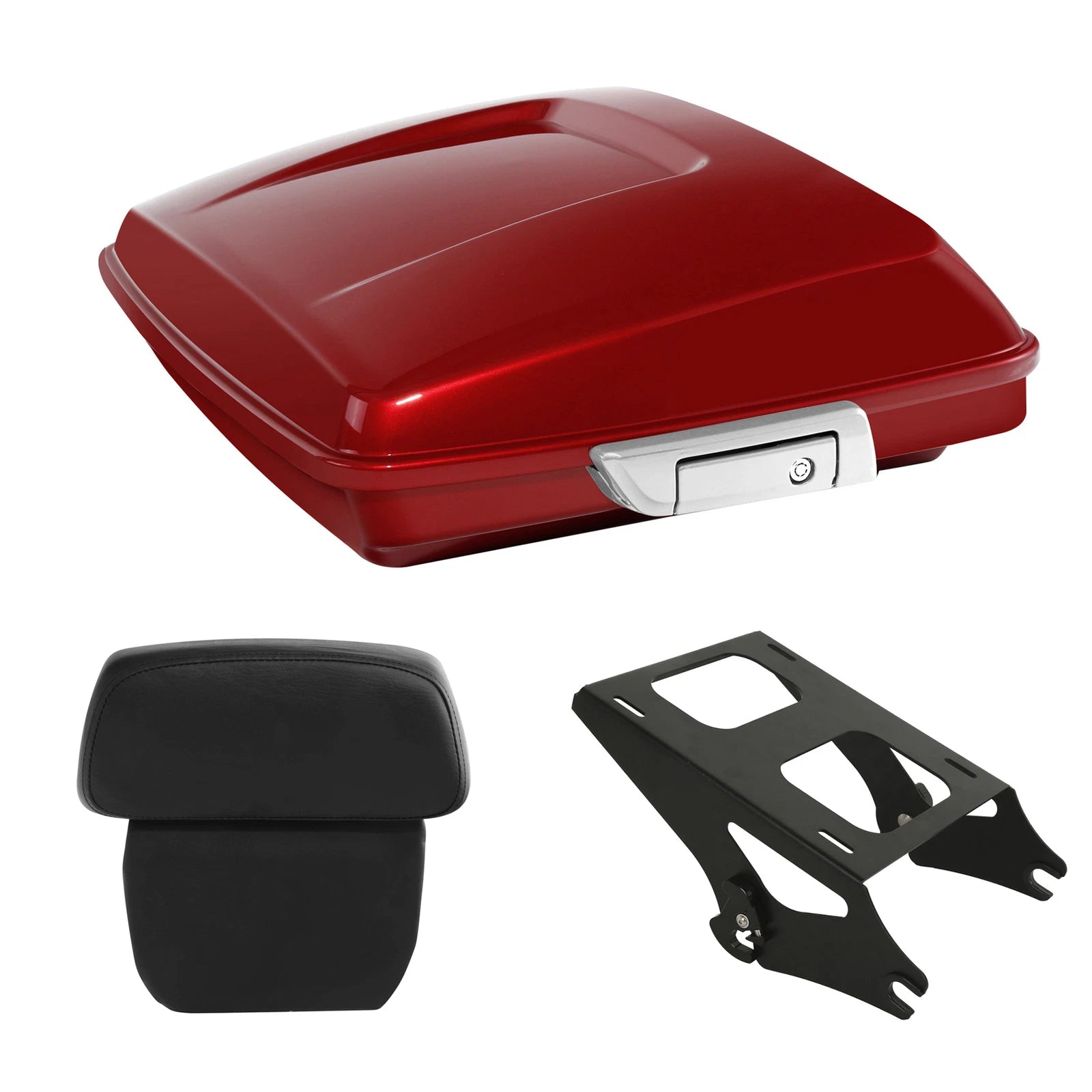 Trunk Backrest Pad for Harley Touring (2014–2026) - Wicked Red Glossy