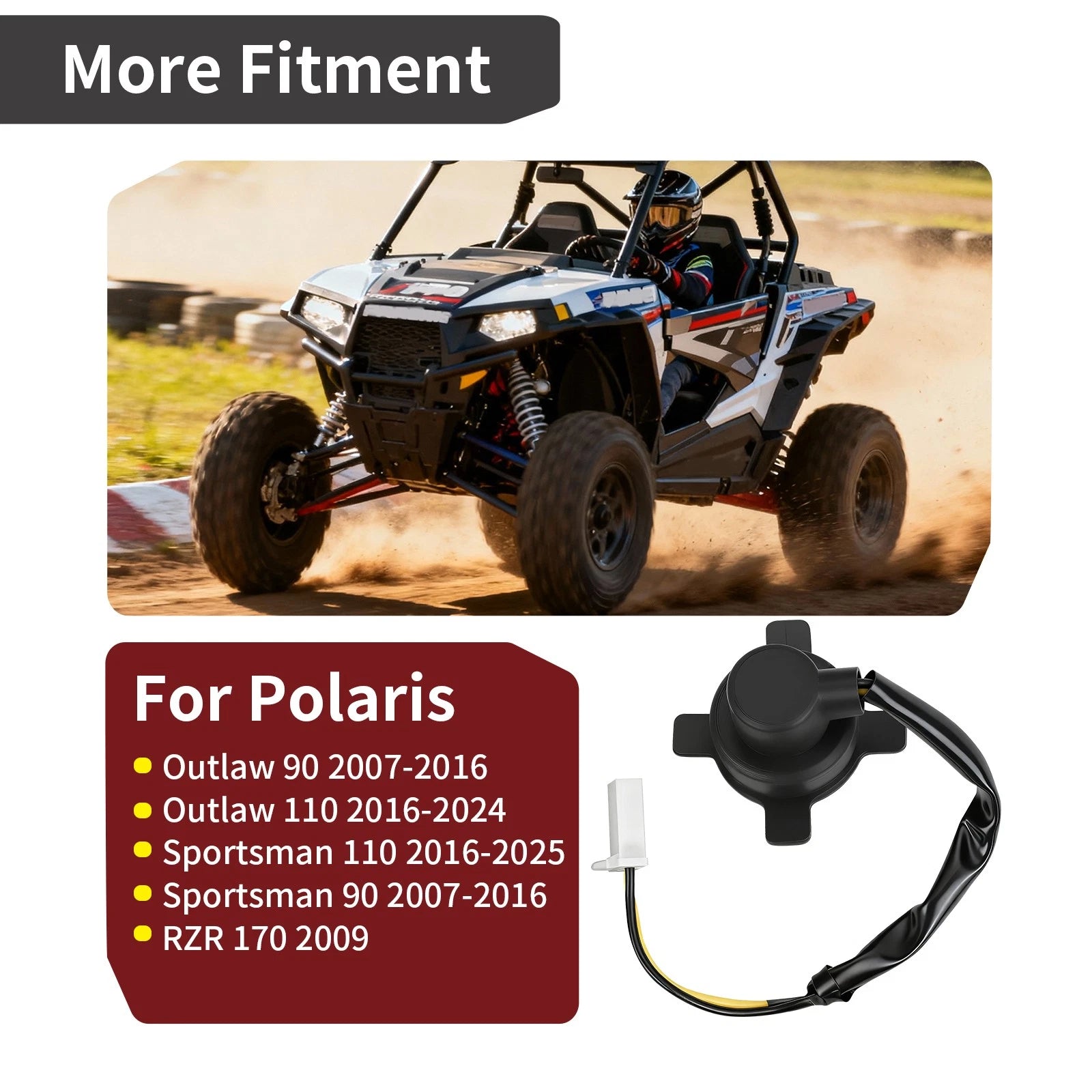 Headlight Socket 0453569 for Polaris RZR 170 (2009) Sportsman Outlaw 90 (2007–2016)