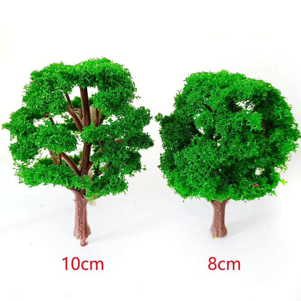 10Pcs Micro Tree Model for HO Scale Train Layout (N Scale)