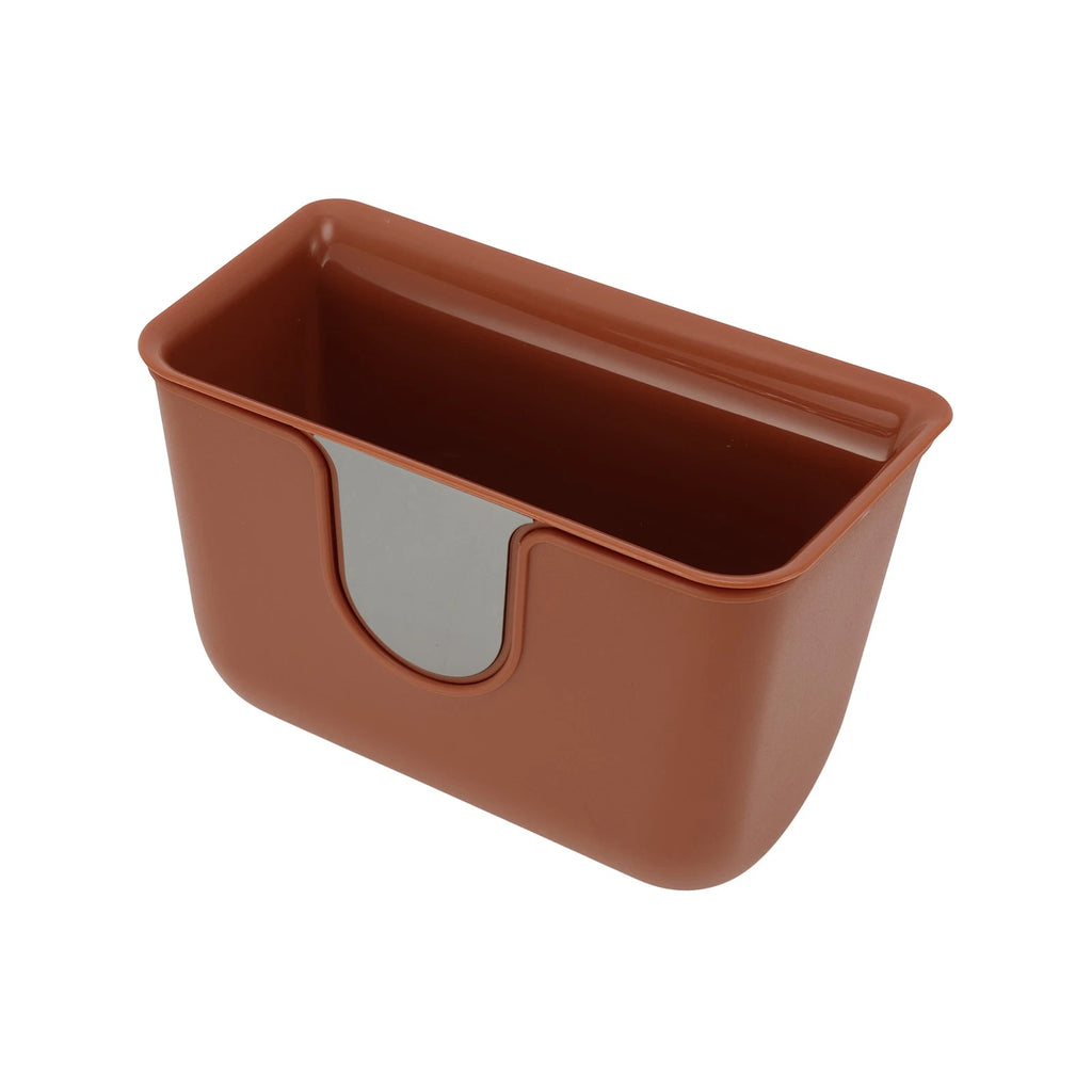 Car Trash Can for Universal Fit (1 Pc) - Seat Back Plastic Square Bin Orange Black