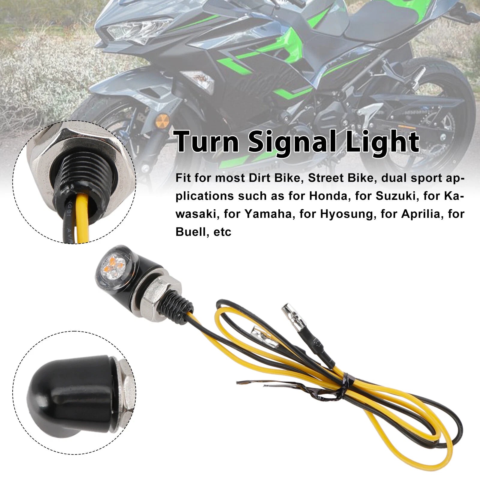 12V LED Turn Signal Indicator Light for Honda Motorcycle (Universal)