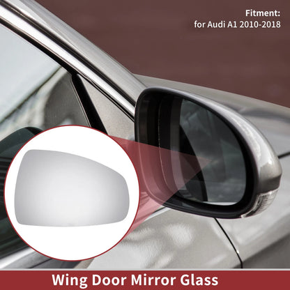 1 Pc Right Side Wing Mirror Glass for Audi A1 (2010–2018)