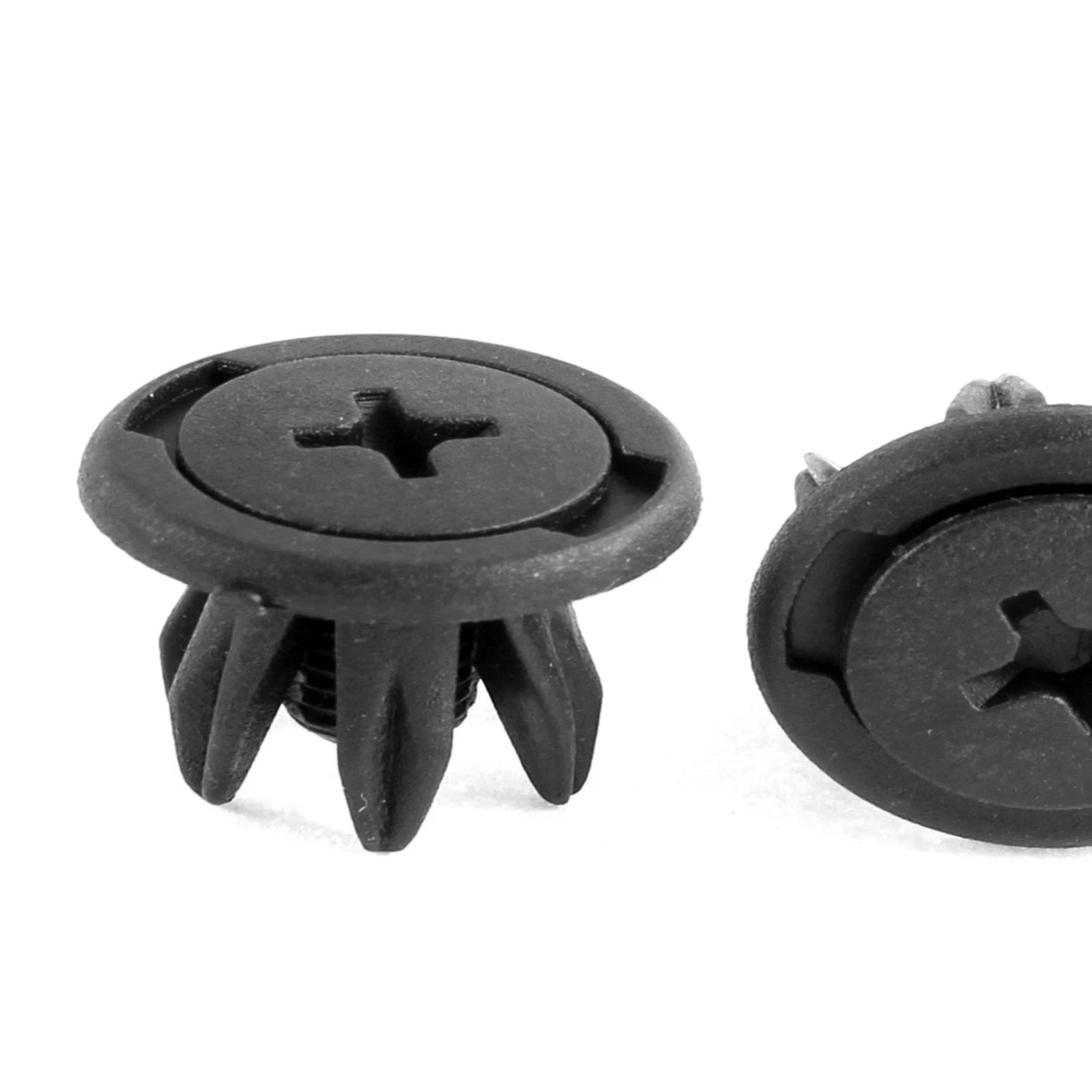 50 Pcs 10mm Push Screw Rivets Clips for Car Door Panel