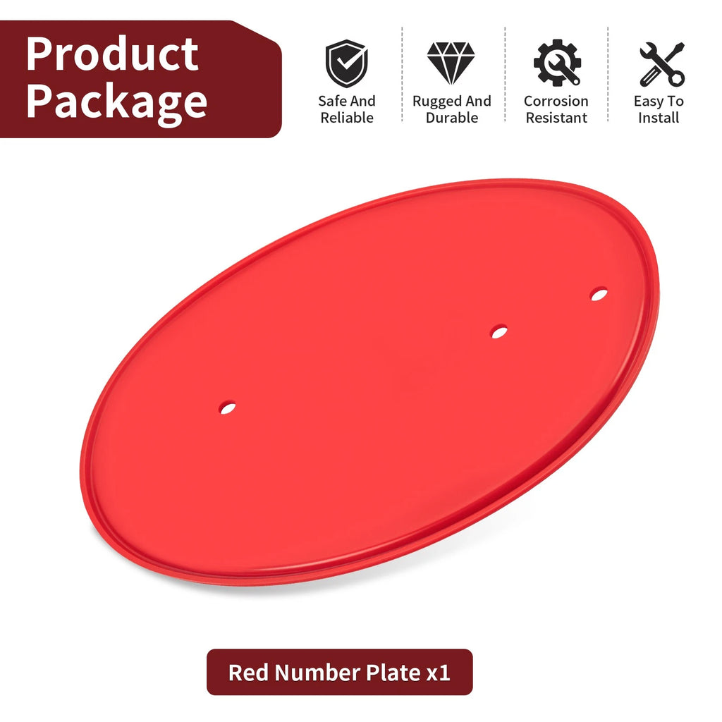 Red Front Side Number Plate for Honda Z50R (1979–1987), XR75 (1974–1978), MR50 (1974–1975)