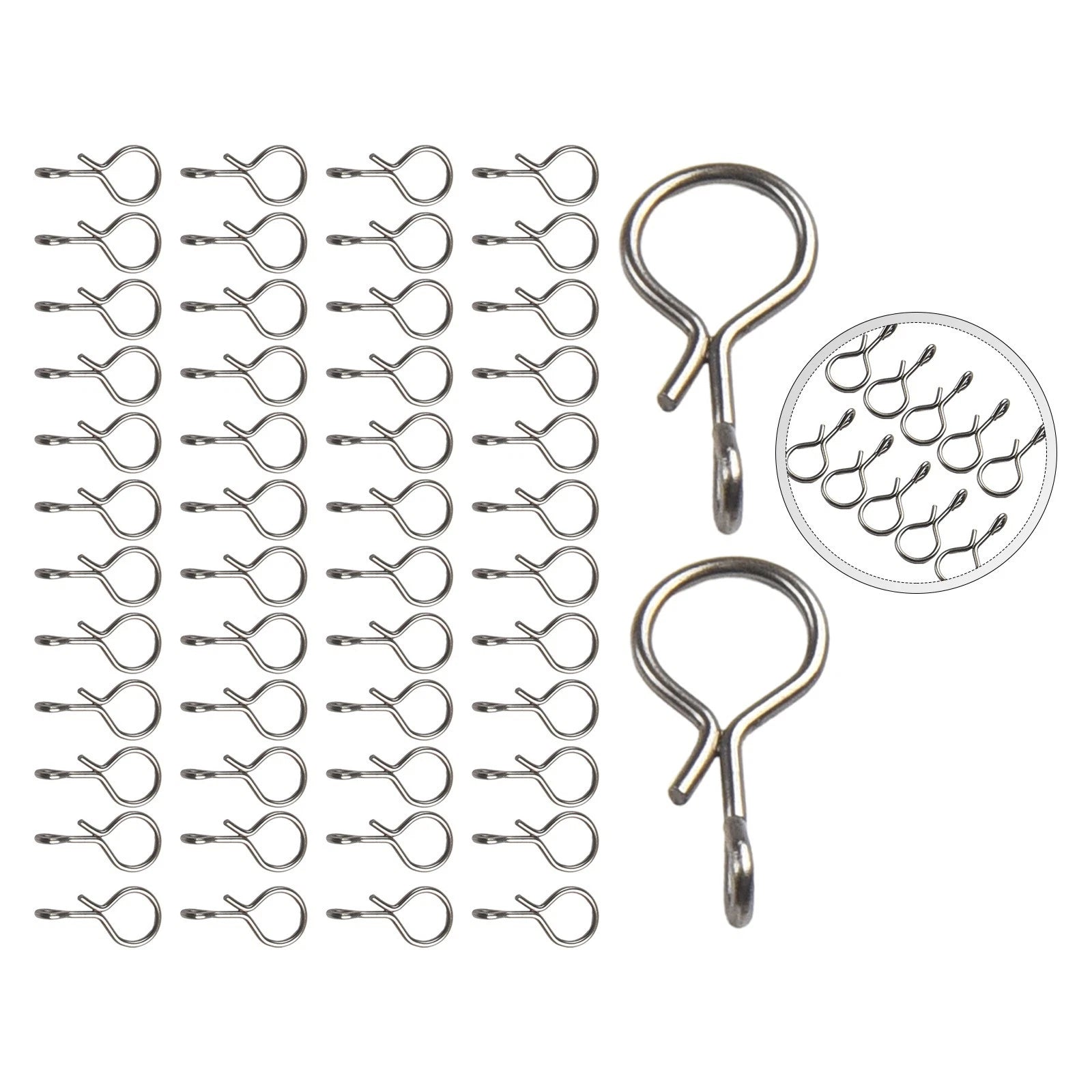 50pcs Fishing Snap Swivels for Quick Change (S/M/L)