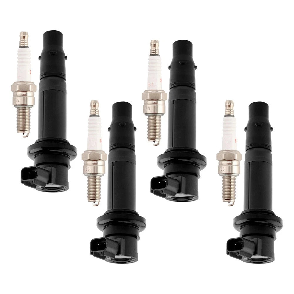 4x Ignition Coil & Spark Plugs For Yamaha V-Max 1700 2009-2020 YZF-R1 2002-2006