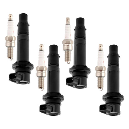 4x Ignition Coil & Spark Plugs For Yamaha V-Max 1700 2009-2020 YZF-R1 2002-2006
