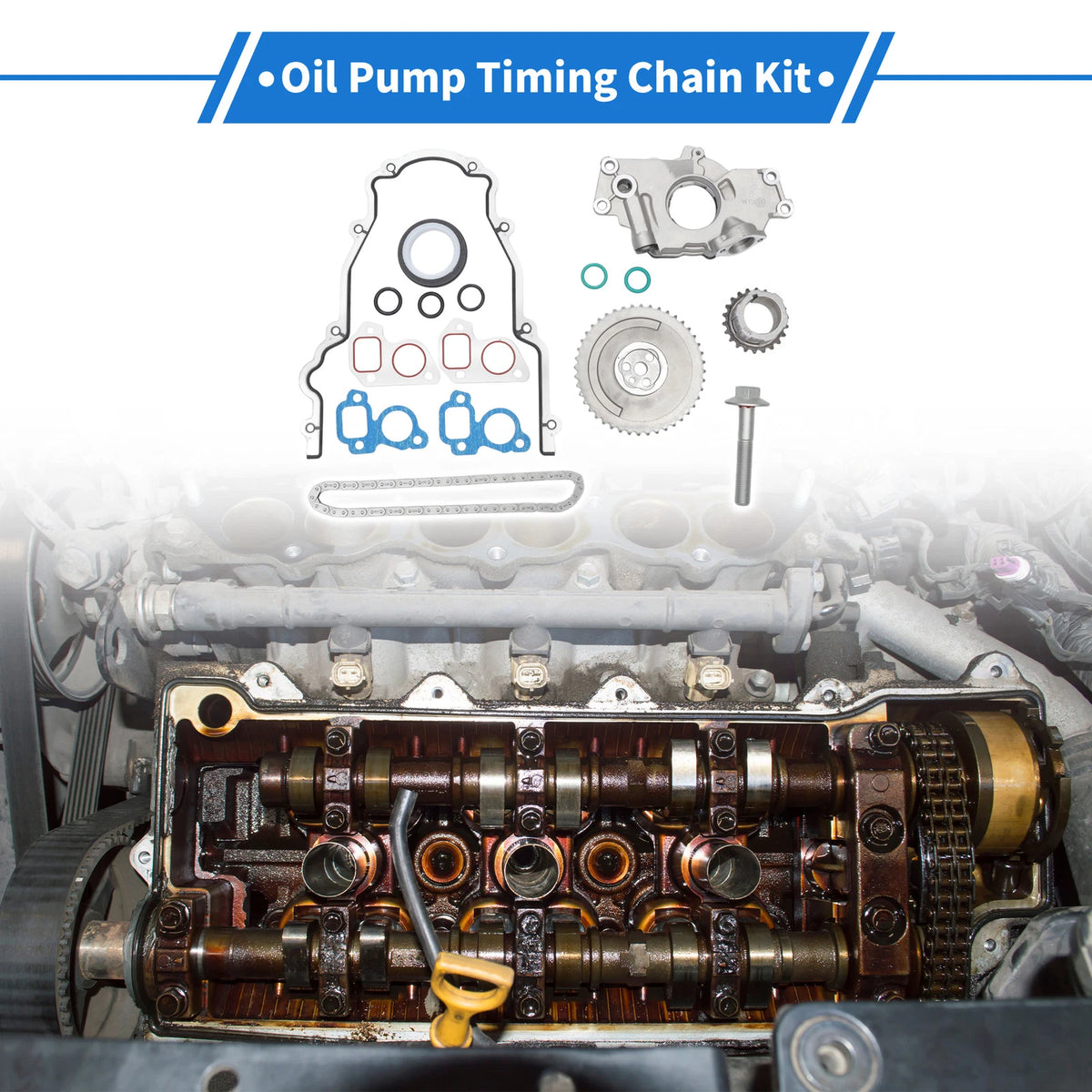Oil Pump Timing Chain Kit for Cadillac Escalade (2002–2006) 5.3L 6.0L