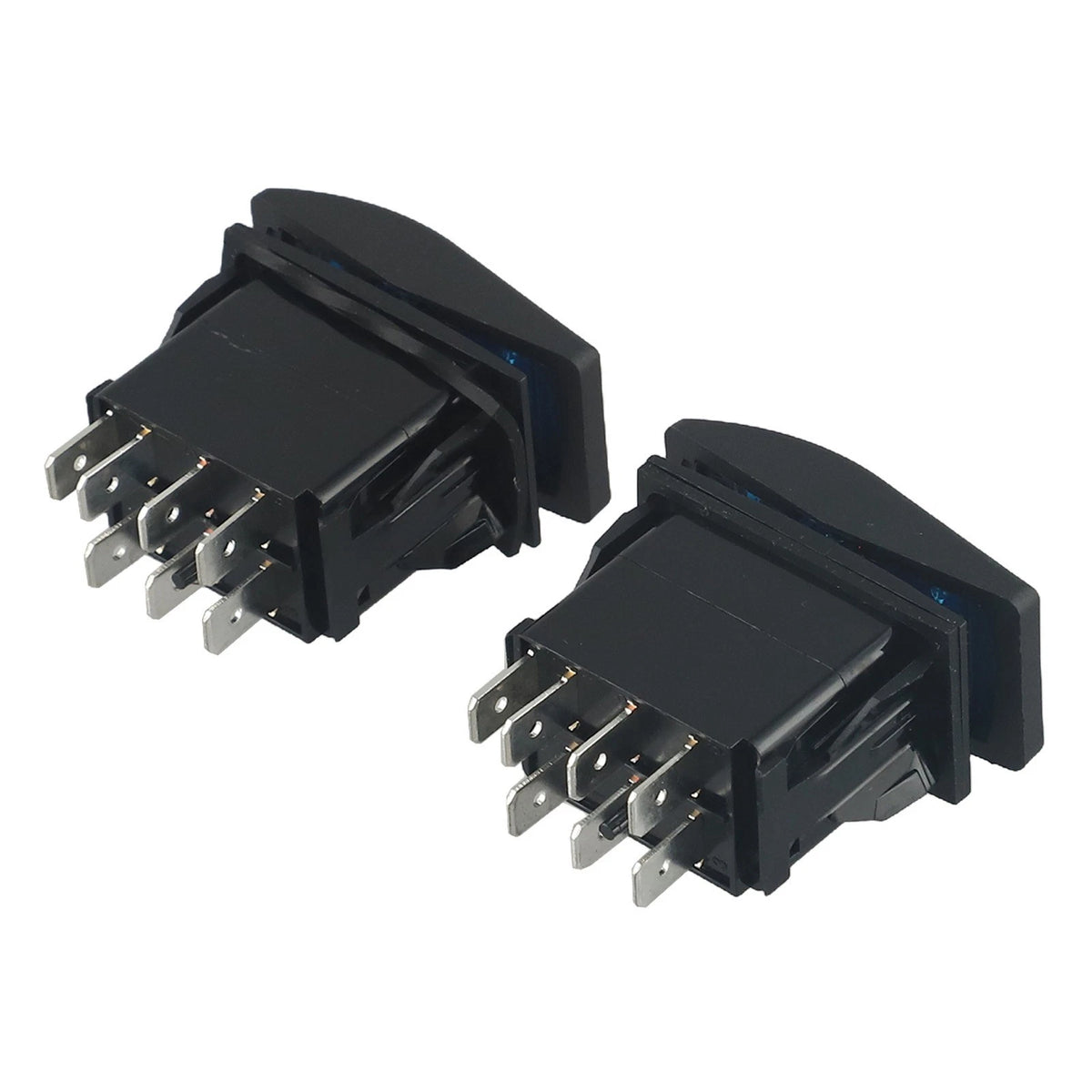 Blue LED Momentary DPDT Switch 12V 20A for Automotive Applications