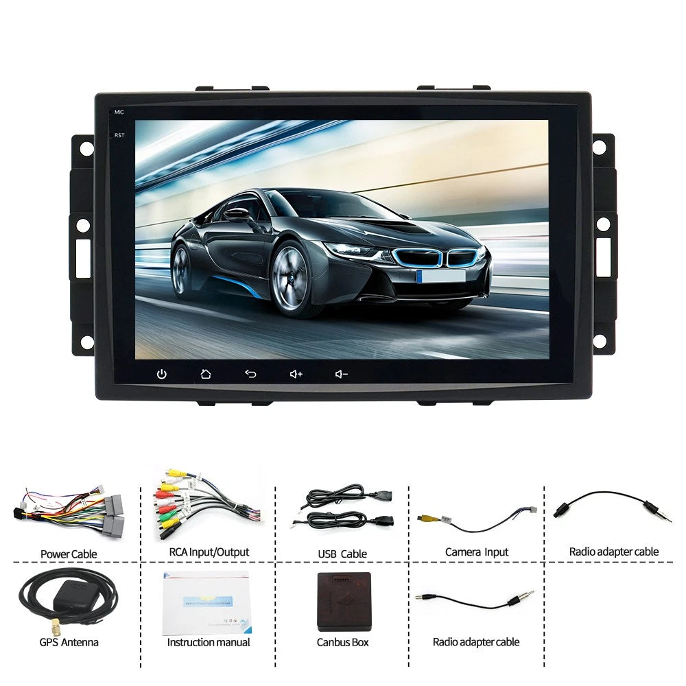 8'' Car Stereo GPS Navigation for Dodge Charger Jeep Commander (2005–2007)