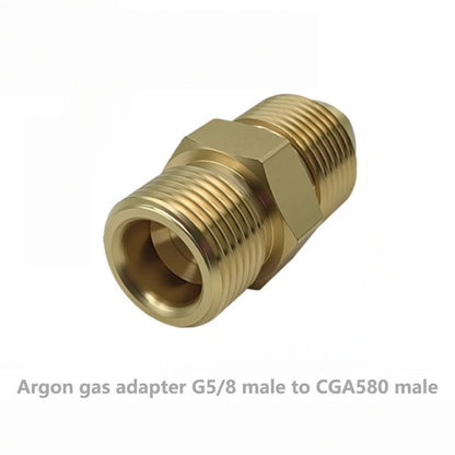 CGA580 to G5/8 Regulator Connector for Argon Cylinders