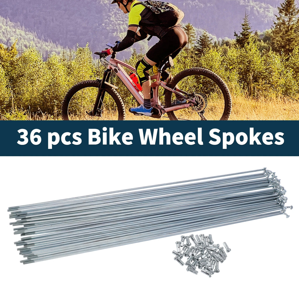 Bicycle Spokes and Nipples Replacement Set 45 Steel Galvanized Universal (Universal)