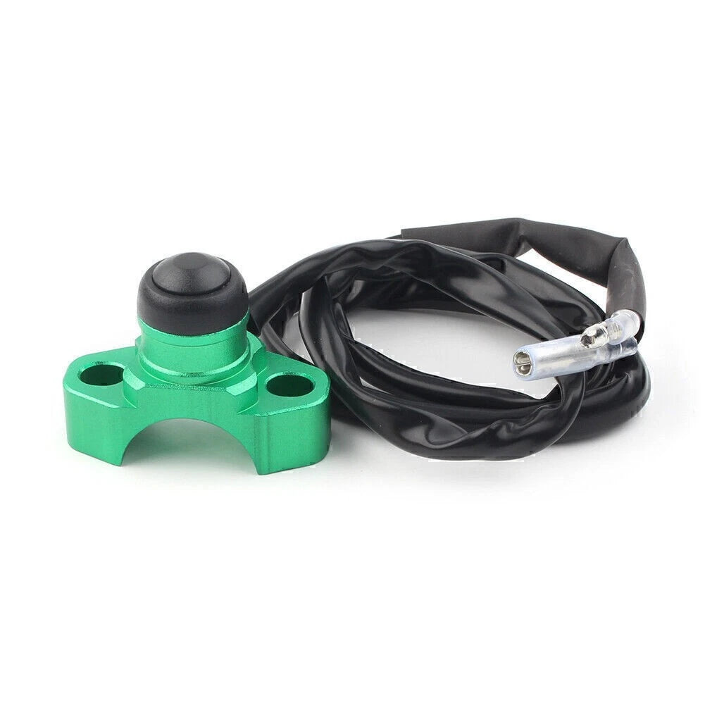 CNC Engine Stop Start Kill Switch Button Fit Most Dirt Bike Quad ATV Green New