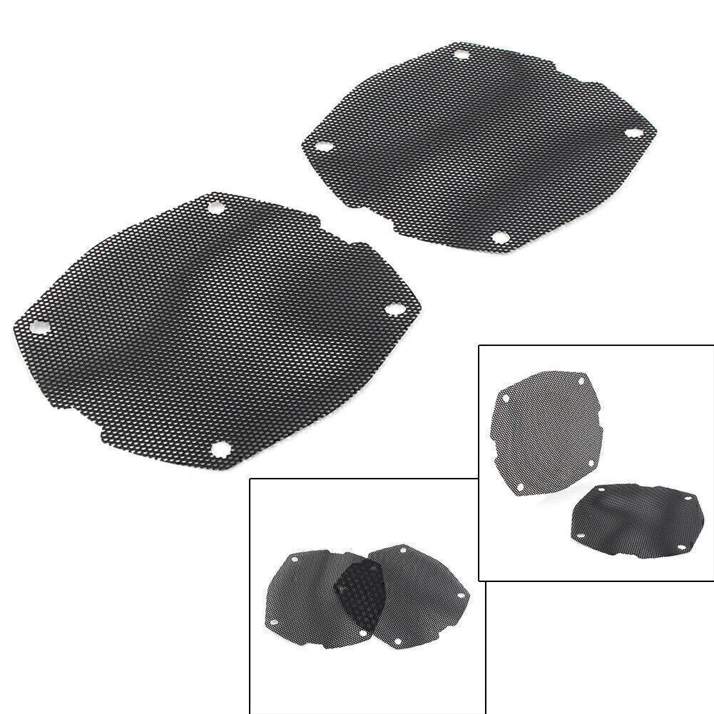 Thin Mesh Front Fairing Speaker Grilles for Harley FLH FLHX (1998–2013) Black