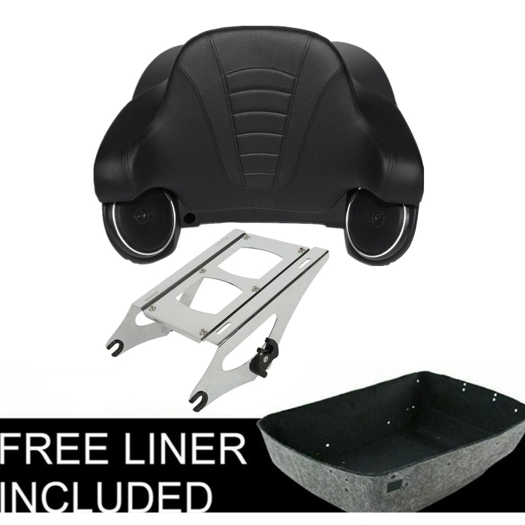 Trunk Pad Speakers Mount Rack for Harley Touring (2014–Present) Black