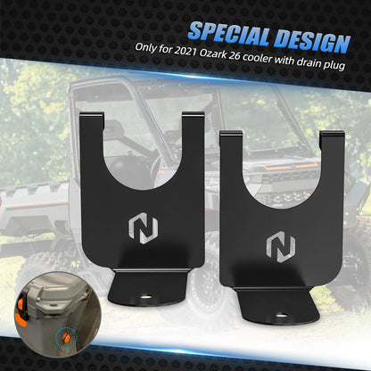 Cooler Brackets Mounts for Polaris RZR XP 1000 (2015–2021) Ozark 26qt