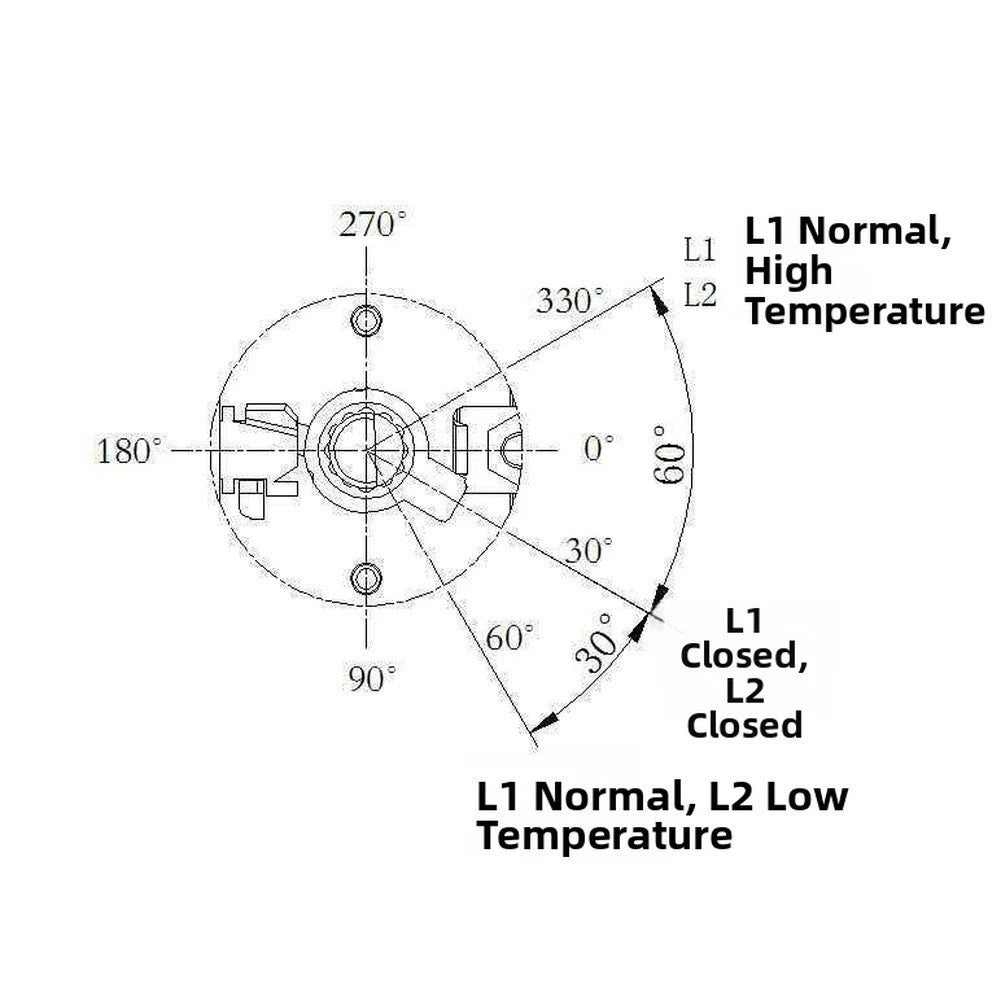 Rotary Switch Temperature Controller KST311A 25A 120V 240V 277V