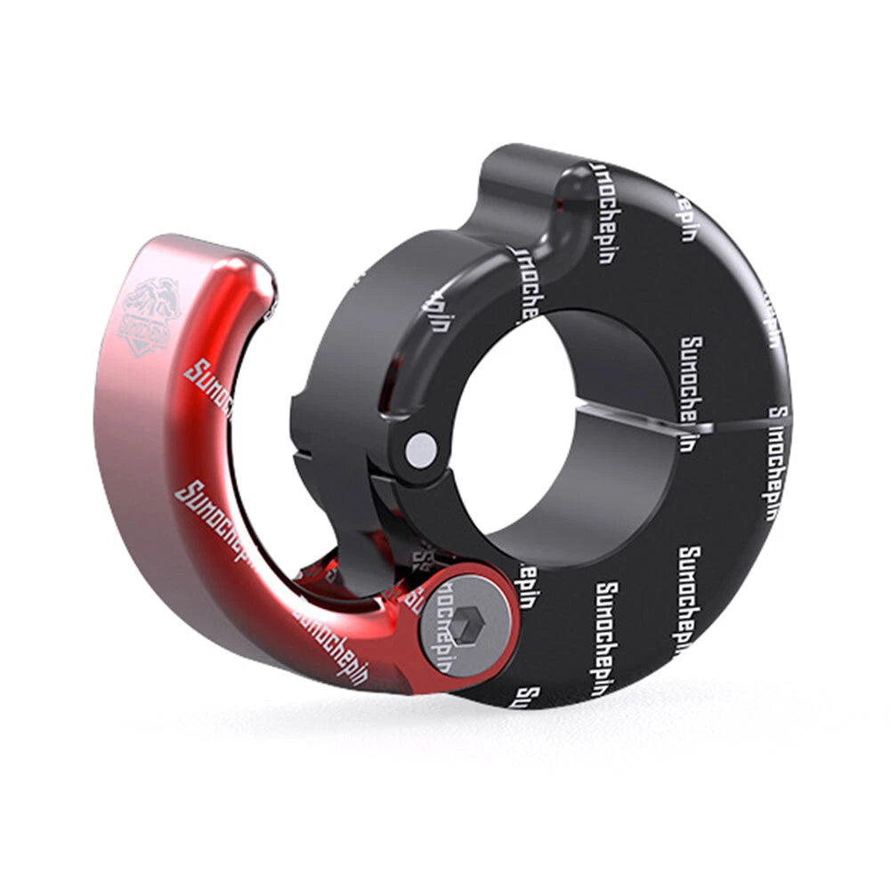 Helmet Hook Holder for Motorcycle ATV (21-28mm Handlebar) - Red