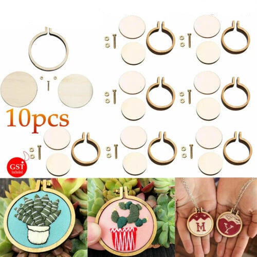 10x Mini Embroidery Hoop Ring for Hand Crafts Tool