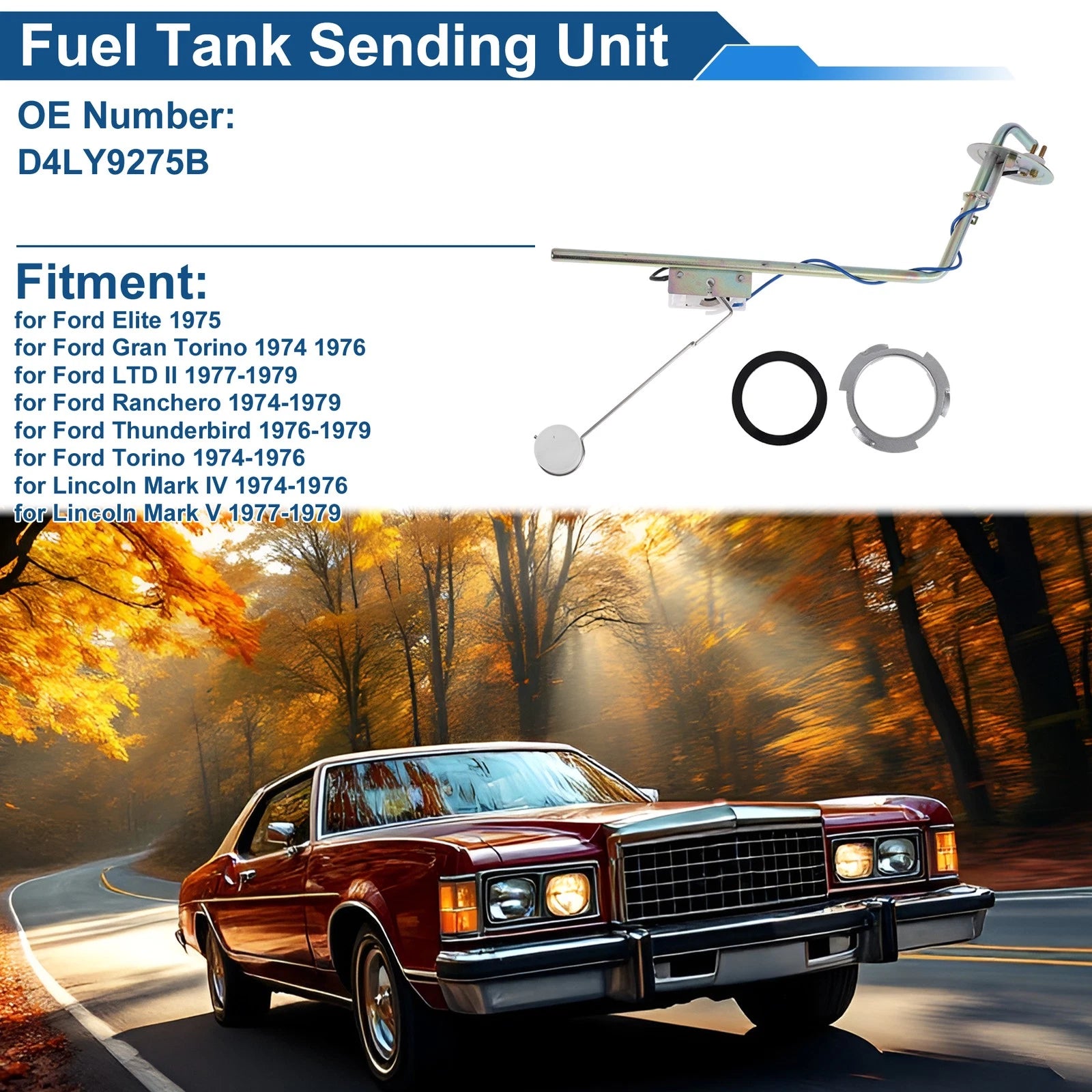 Fuel Level Sending Unit Module Replacement for Ford Elite (1970–1975)