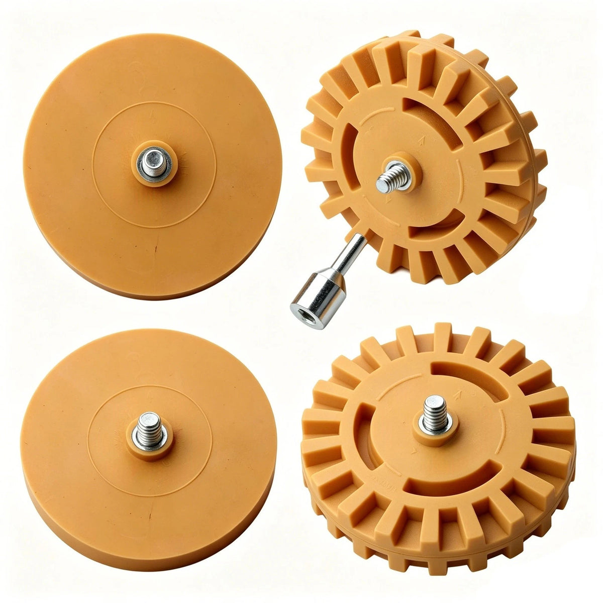 4 Piece Rubber Eraser Discs for Car RV Applications (4 inch)