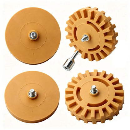 4 Piece Rubber Eraser Discs for Car RV Applications (4 inch)