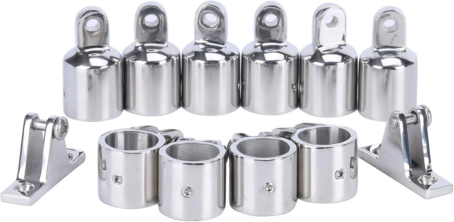 10Pcs Bimini Top Fittings for Boat Deck (Fits 1" Stainless Steel Jaw Slide)
