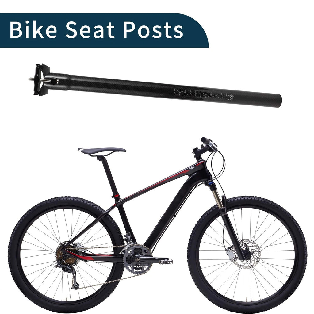 Bike Seatpost 27.2x450mm Suspension Replacement Saddle Post Gloss Black