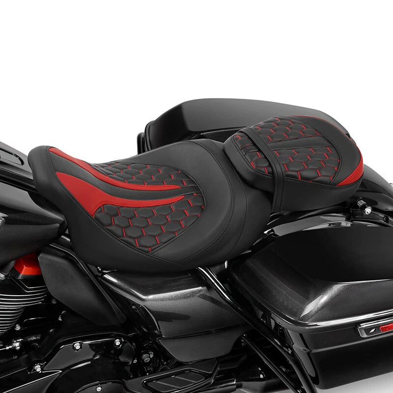 2X Gel Seats for Harley Electra Glide (2009–2023) Black